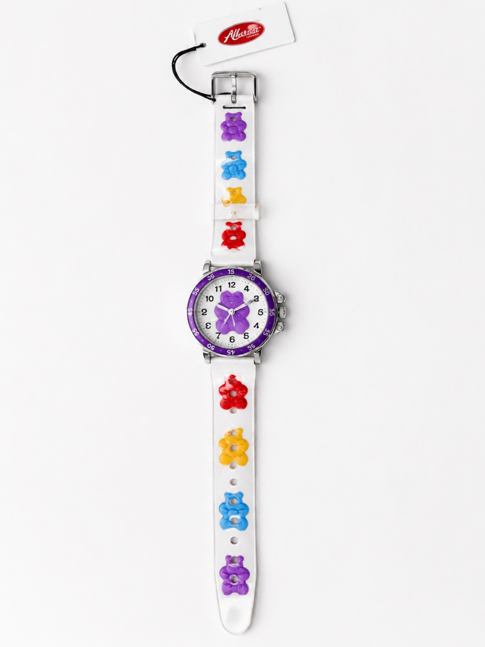 Kids Purple Flower Analog Watch with Multicolor Band